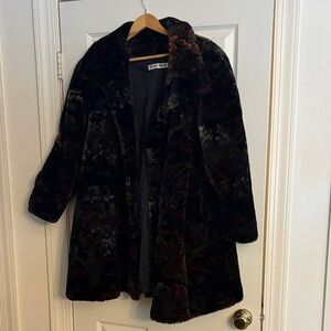 Floral Pattern Teddy Jacket